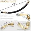 5 Pack Tire Valve Extension, 2Pcs 8.25 Inch Flexible Valve Stem Extenders with Brass 45 90 135 Multi Degree Schrader Tire Valve Stem Extension