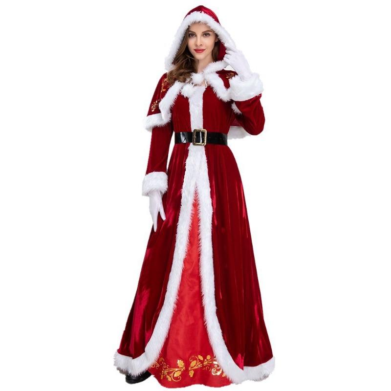Christmas Costume Adult Old Lady Up the Ante Red Dress, Christmas Show Costume