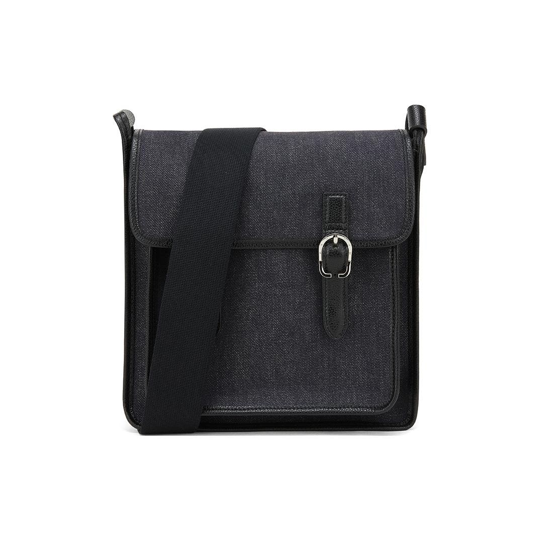 

Longchamp Adjustable Shoulder Strap Flap Closure Cotton Crossbody Shoulder Bag Unisex Bags Black 10236HEG006 Basic Set (Bag)