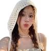 Handmade Knitted Hat Unisex Fashion Hat Hollows out Headwrap Hat Trendy Travel Hat for Outdoor Activity