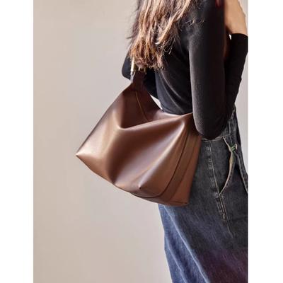 2025 Spring New Soft Leather Casual Large-capacity Tote Bag Shoulder Bag Commuter Messenger Bag Women's Bag