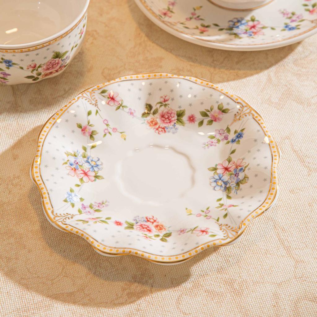 French Coffee Cup And Saucer Set, Xiaoxiangfeng Phnom Penh Ceramic Cup, Retro Floral Afternoon Tea