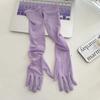 Hot Sexy Lace Long Gloves 55CM Summer Cycling Driving Sun Glove Thin Stretch Mesh Transparent Arm Sleeve Mitten Women
