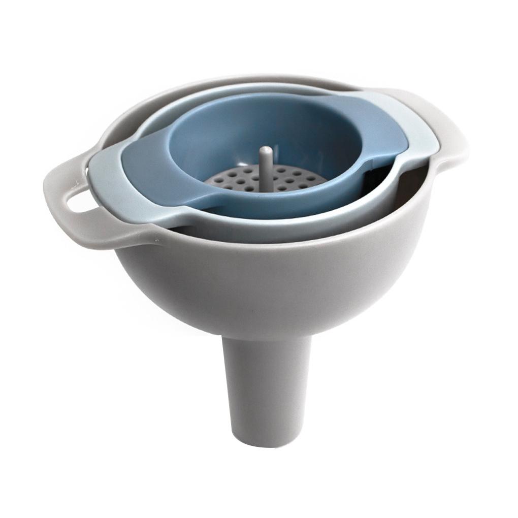 4 Pieces/Set PP Kitchen Oil Funnel Portable Reusable Washable Round Household Fruit Filter Strainer Tool Accessories