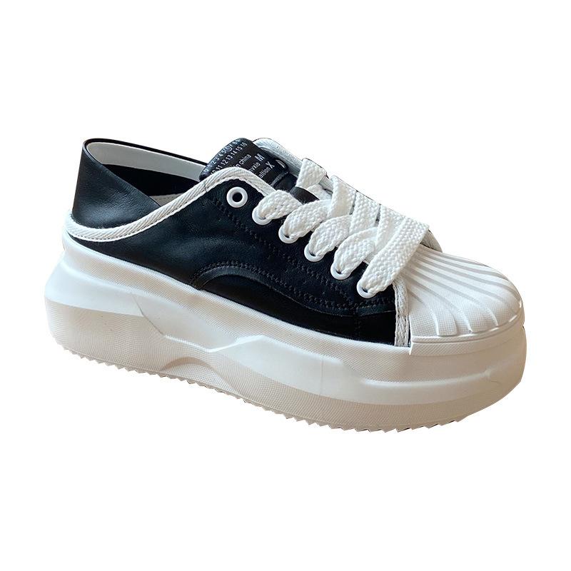 Leather Thick-soled Shell-toe Small White Shoes Women's  Summer New Casual Sports Shoes Trend