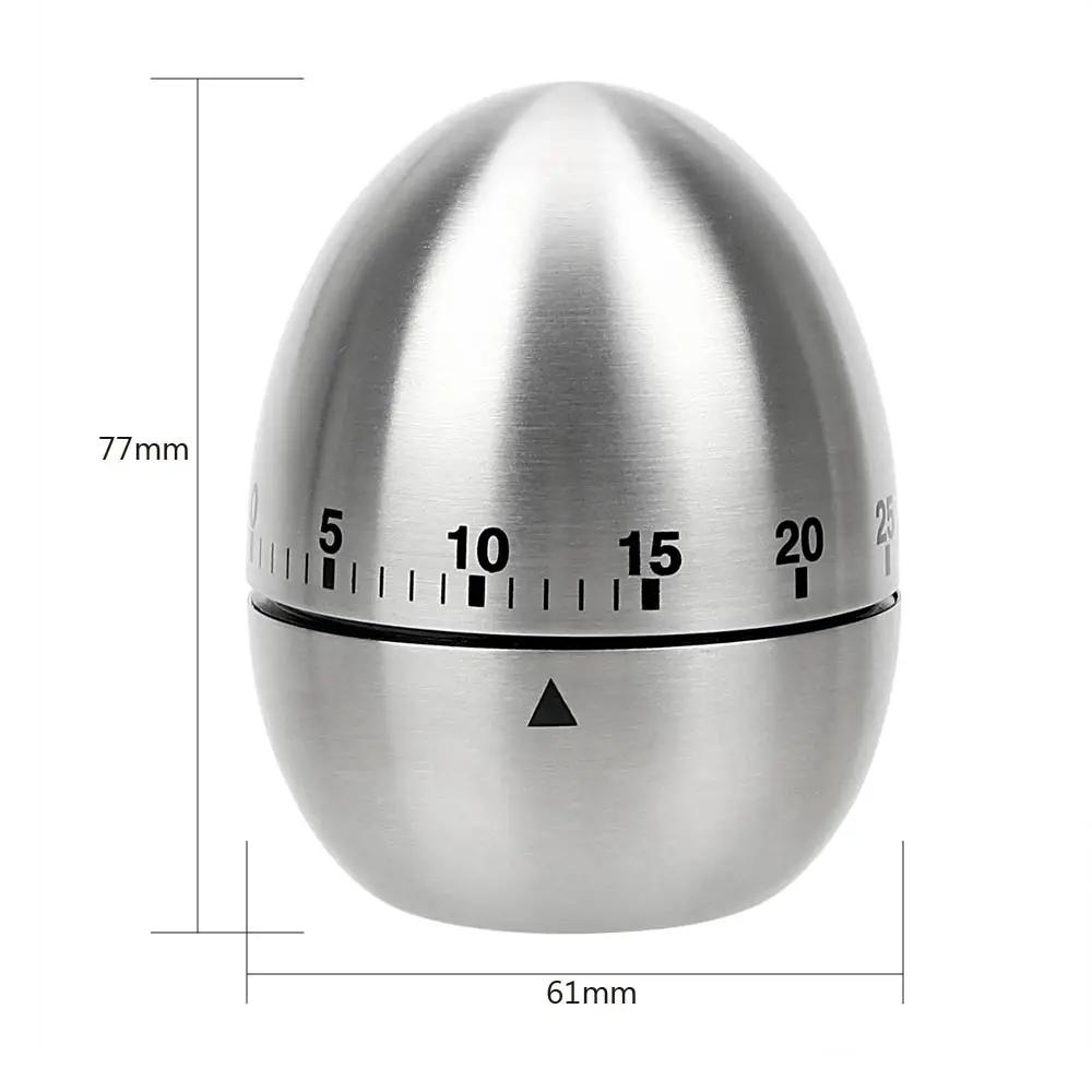 Cooking Tools Kitchen Timer Stainless Steel Egg 60 Minutes Mechanical Alarm Time Clock Counting cute kitchen  egg timer
