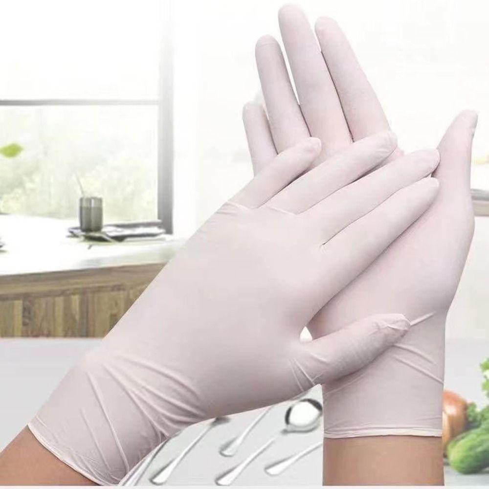 100pcs Food Safe Nitrile Gloves Powder Free Rubber Gloves  for Cleaning Cooking