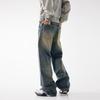 Jeans Boys American Retro High Street Loose Straight Pants Trendy Brand Street Popular Wide Leg Pants Men's and Women's