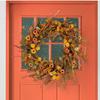 Artificial Wreath Thanksgiving Wreath for Front Door Window Hallway Farmhouses Thanksgiving Centerpieces Decoration