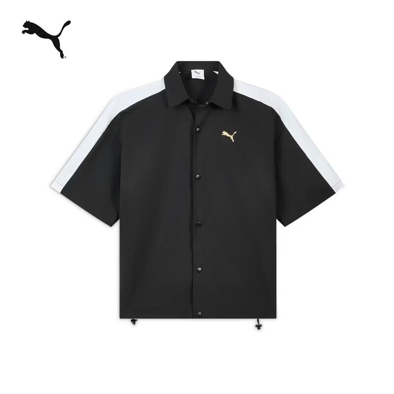 PUMA Men s RETRO T7 Windproof Short Sleeve Shirt M