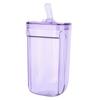 500ML Bus Shape Cartoon Water Cup with Movable Wheels & Strap Cute Car Water Bottle Leakproof for Home Travel