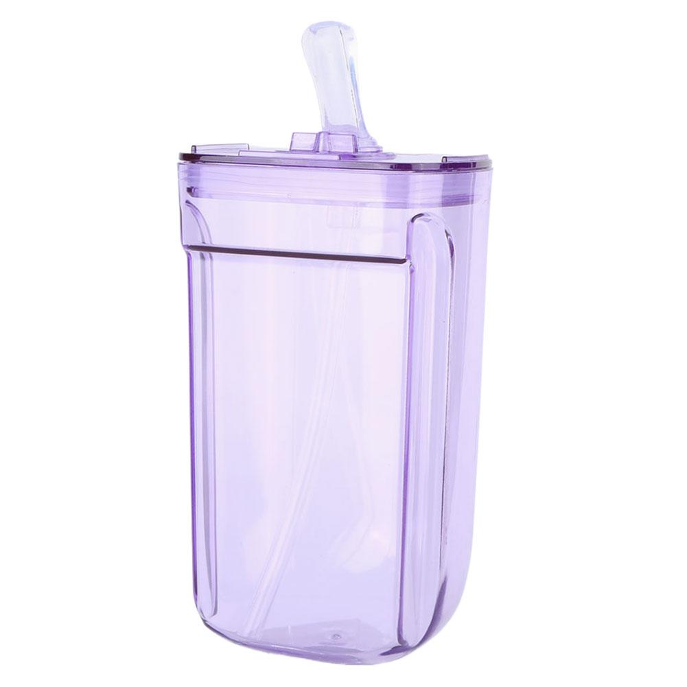 500ML Bus Shape Cartoon Water Cup with Movable Wheels & Strap Cute Car Water Bottle Leakproof for Home Travel