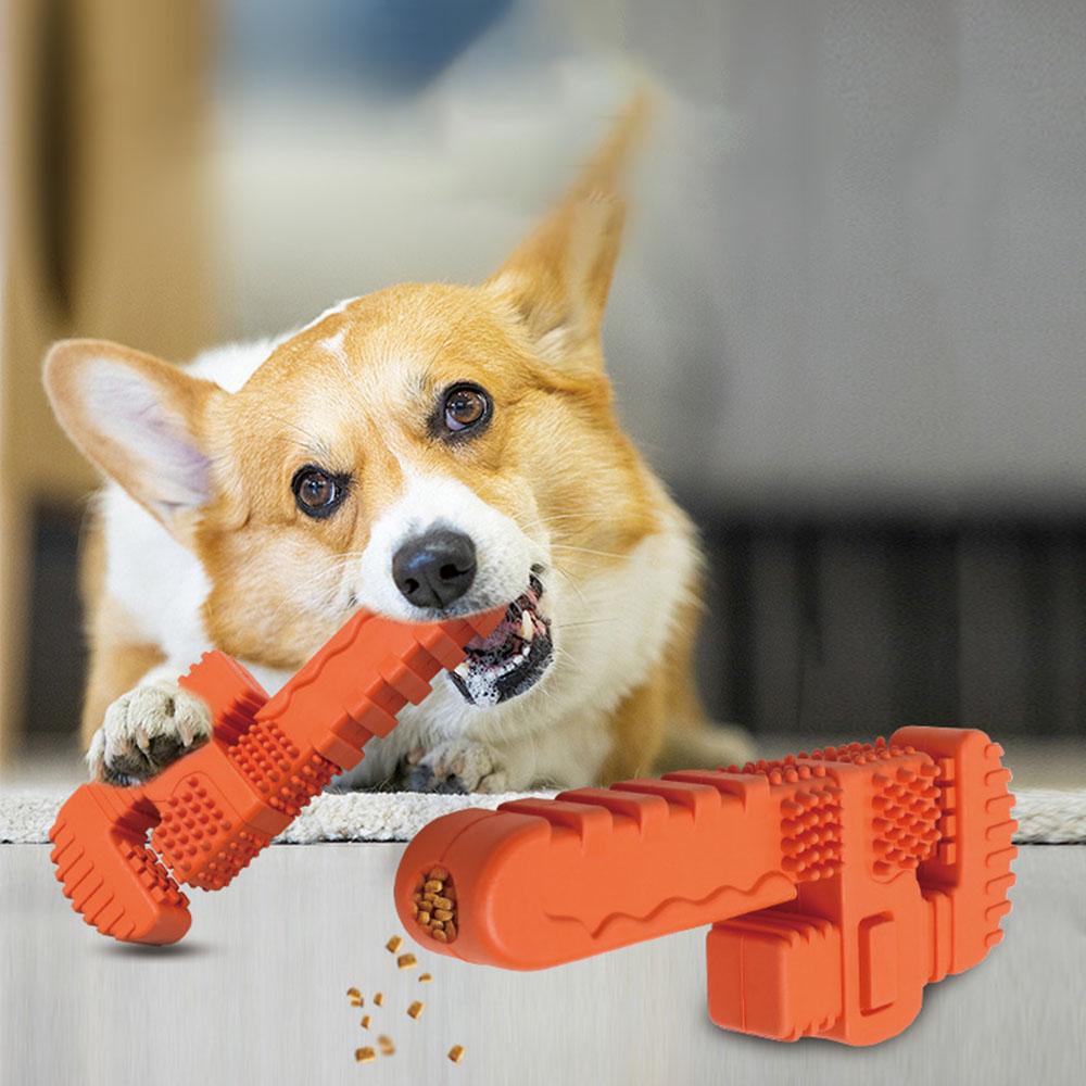 Dog Chew Toys Hammer & Wrench Set - Teething Rubber Molar Toys, Durable Bite-Resistant, Fun Pet Playthings for Puppies Dogs