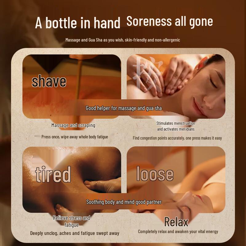 PÒZTL Ginger Artemisia Meridian Detox Massage Oil 500ml