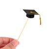 7pcs Hat Toothpick Party Supplies Doctor's Hat Cake Decoration Graduation Season Hat Insert Creative 5x10cm