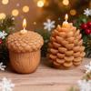 DIY Weihnachten Zederzapfen Form Silikon Leicht zu lösen Öl Kiefernzapfen Kerzenform Dekorative Ornamente 3D Gipsform