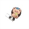 Bear Rabbit Nurse Badge Reel Cartoon Animals Easy Pull Buckle  Doctor Students