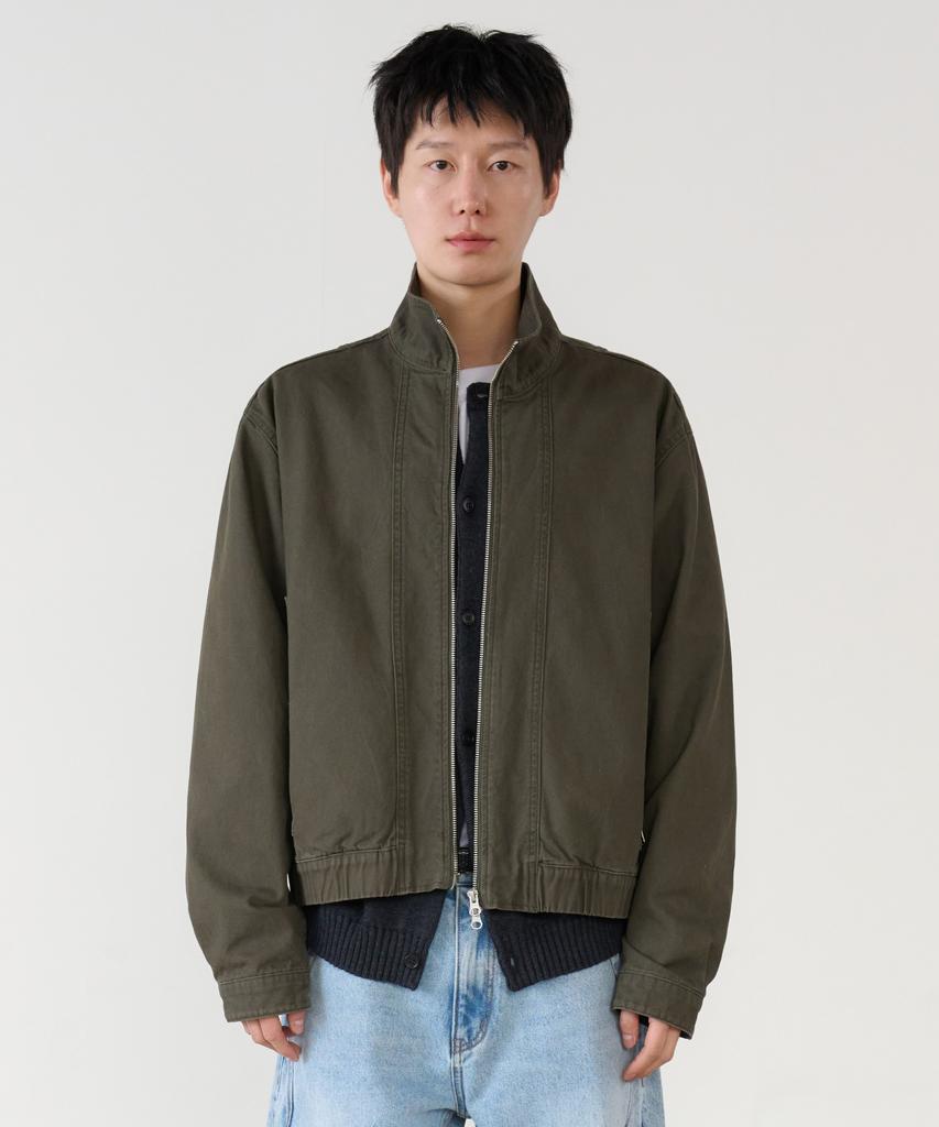 Knouun Stand Collar Jacket (Khaki)