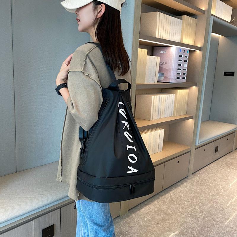 Dry and wet separation sports fitness bag going out multi-function multi-pocket belt shoe compartment travel backpack