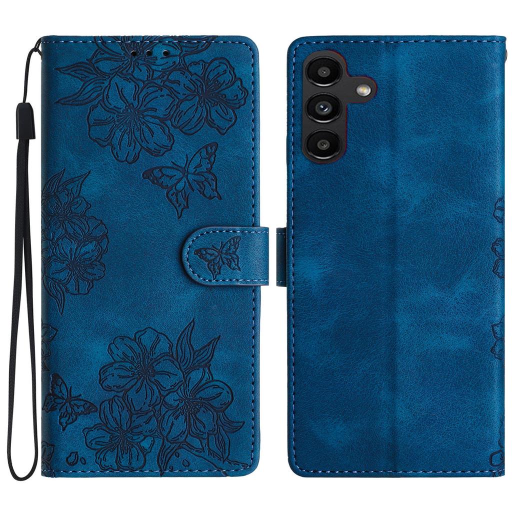 For Samsung Galaxy A35 5G Phone Stand Case Anti-Scratch Imprinted PU Leather Phone Cover