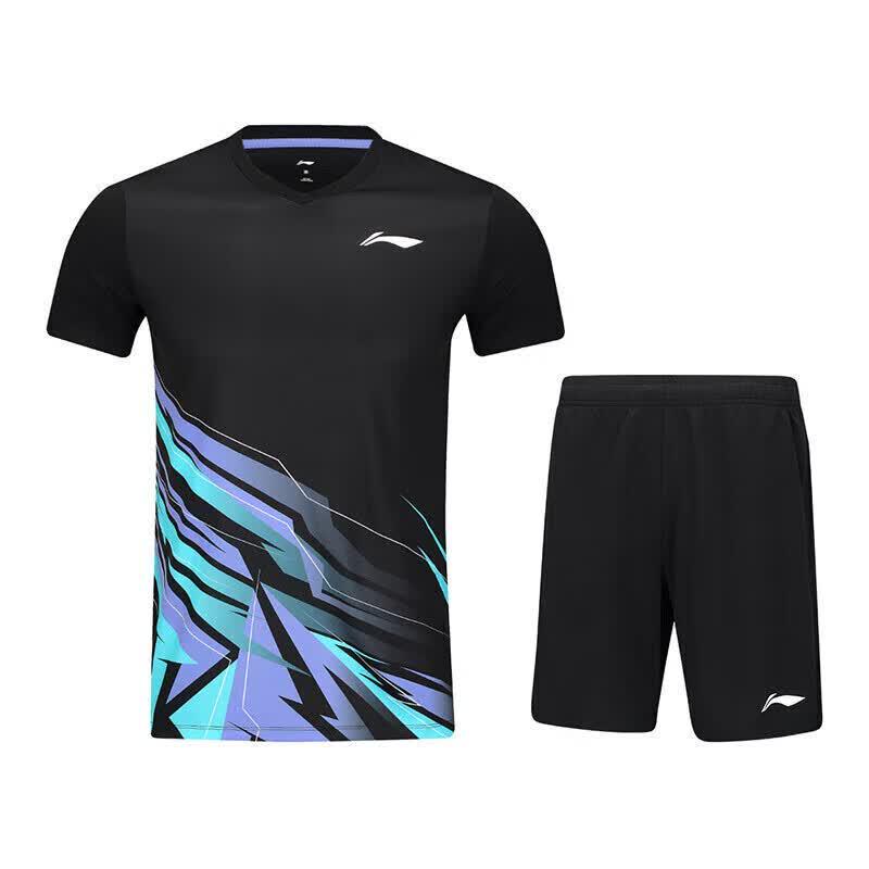 Li-Ning Men s Quick-Dry Badminton Jersey & Shorts Set XL