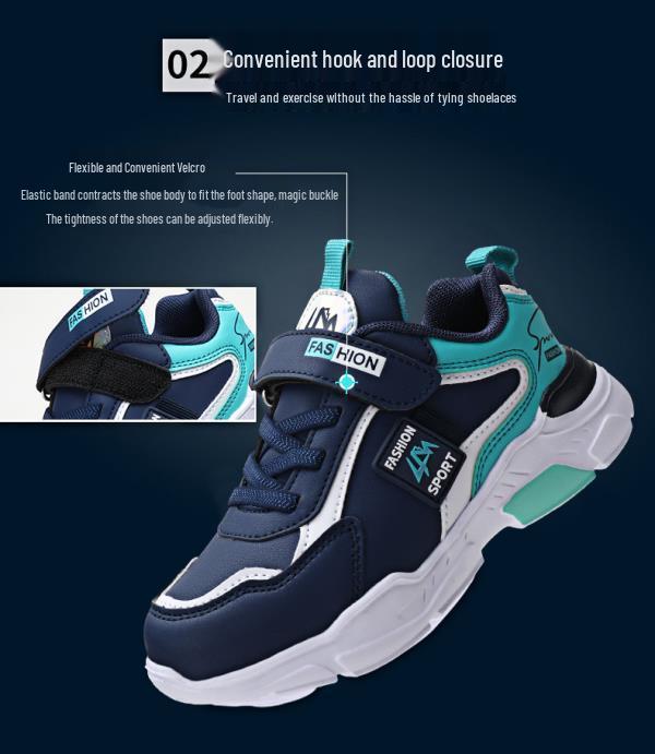 Boys' Waterproof Athletic Shoes for Ages 4-15 - Spring, Autumn, Winter