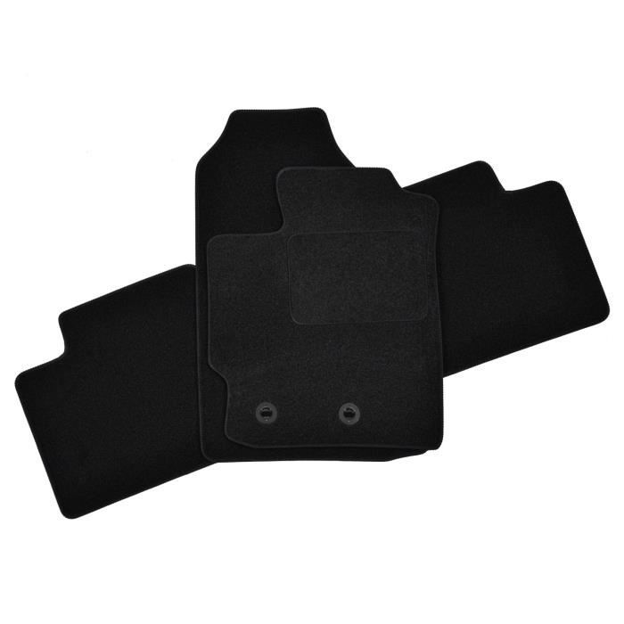 Tapis De Sol - Toyota - Yaris 2011-2019 - Velours Noir - 3 Pièces - Antidérapant Et Imperméable