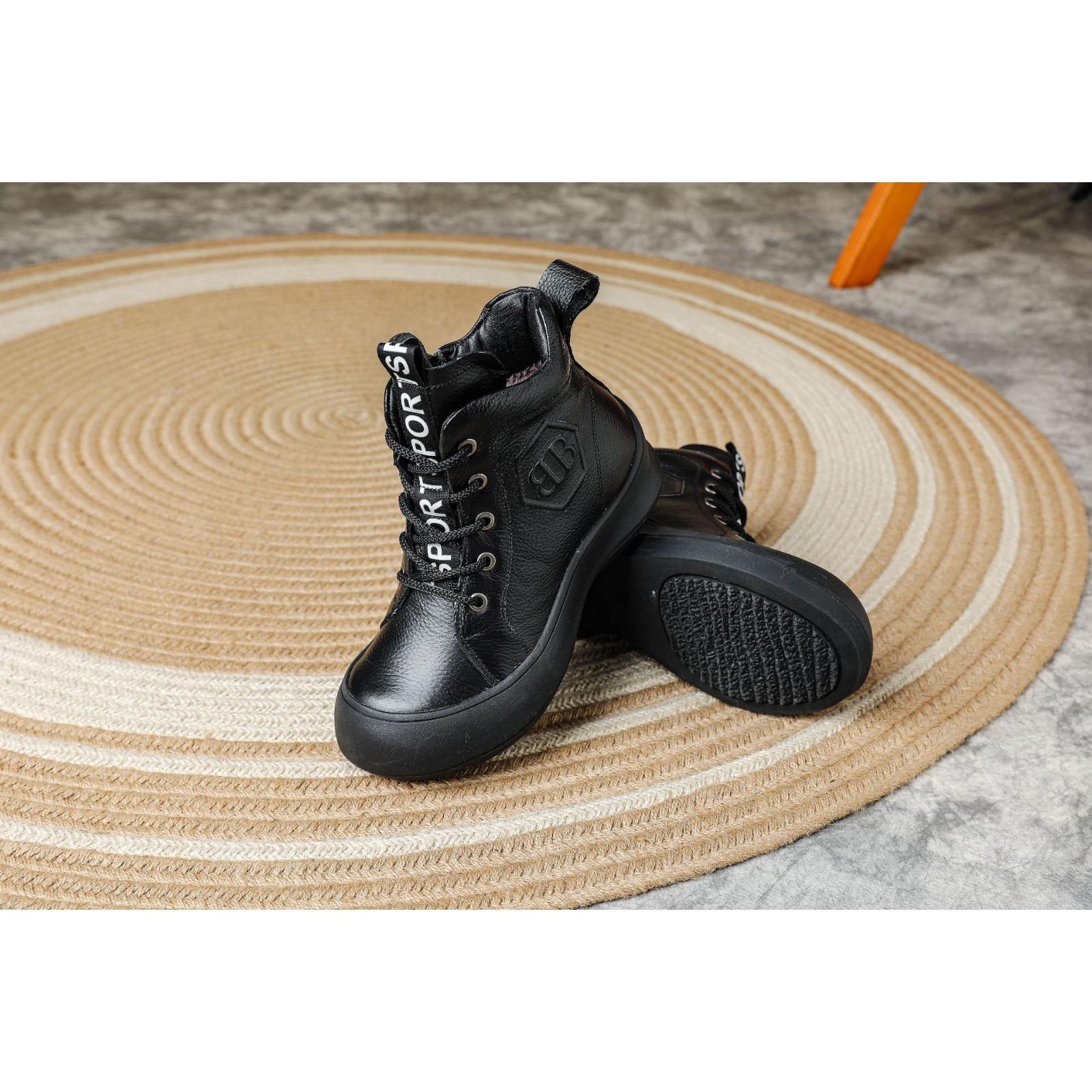 

Осень и Зима Ботинки Мартин из Натуральной Кожи с Бархатной Теплой и Удобной Мягкой Подошвой Нескользящие Средневозрастные Губка 35