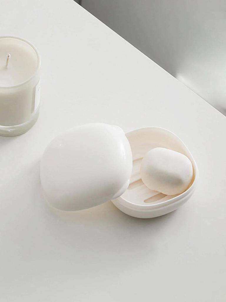 1pc-Travel Soap Box Mini Portable Soap Box Creative with Lid Sealed Soap Box Waterproof with Lid