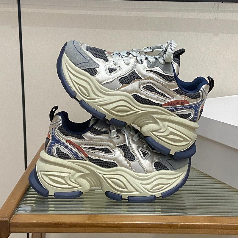 Korean version of the new dad shoes for women 2025 spring student sports running shoes casual shoes platform height increase FB9962