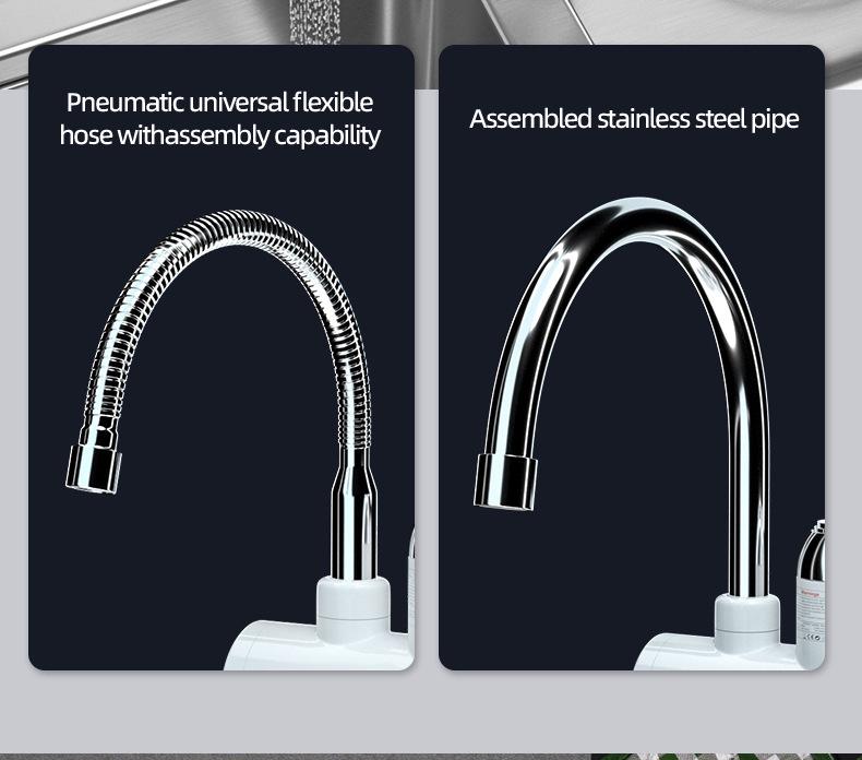 Natychmiastowy Elektryczny Kran Bojler z Cyfrowym Wyświetlaczem do Pryszniców Gorącej i Zimnej Wody