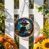 Acrylic Puzzle Suncatcher Halloween Black Cat Castle Raven DIY Sun Catcher