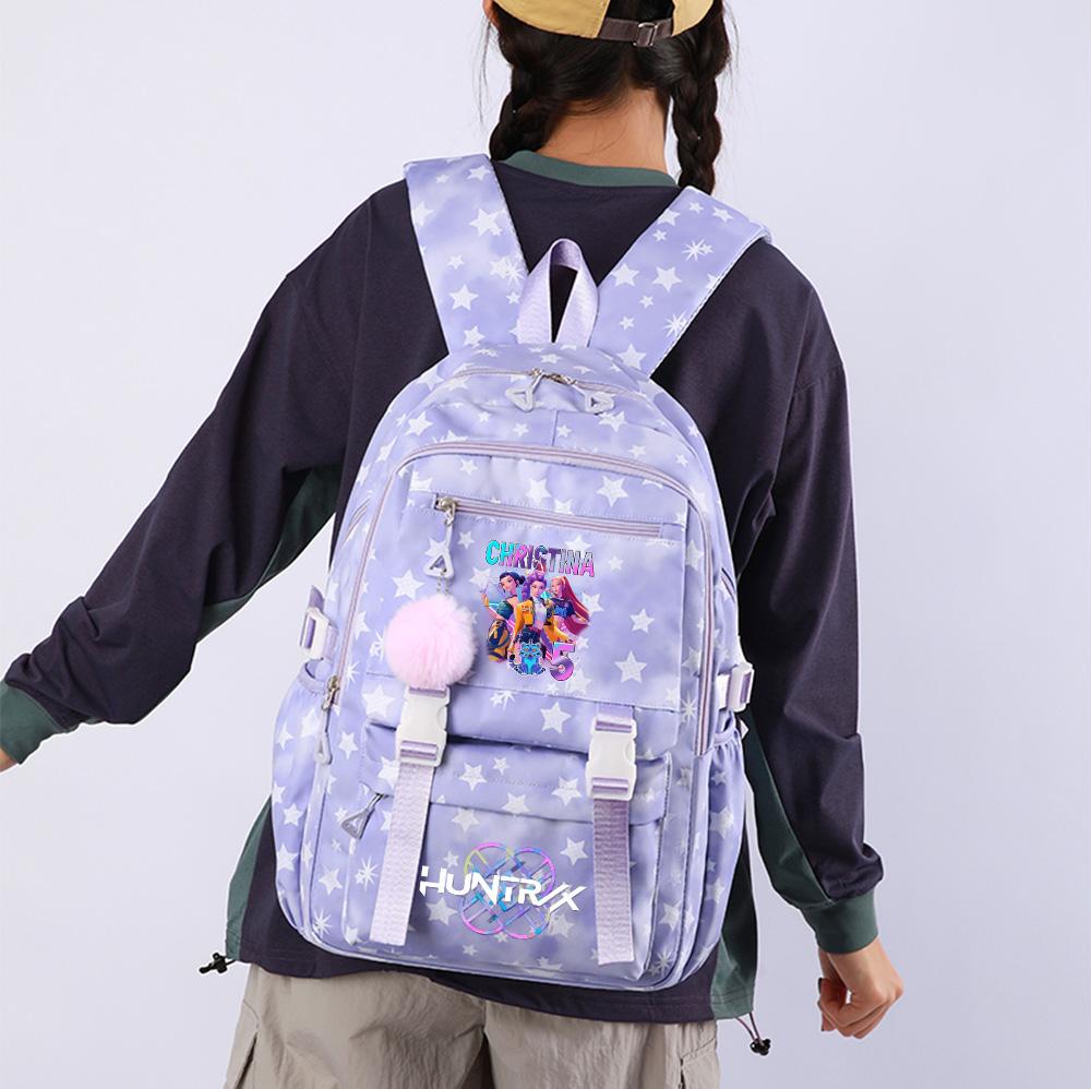 Anime K-Pop Demon Hunters Printed Backpack Large Capacity Bookbag Laptop Unisex Student Boy Girl School Bag Large Capacity Travel Outdoor Bag Gift