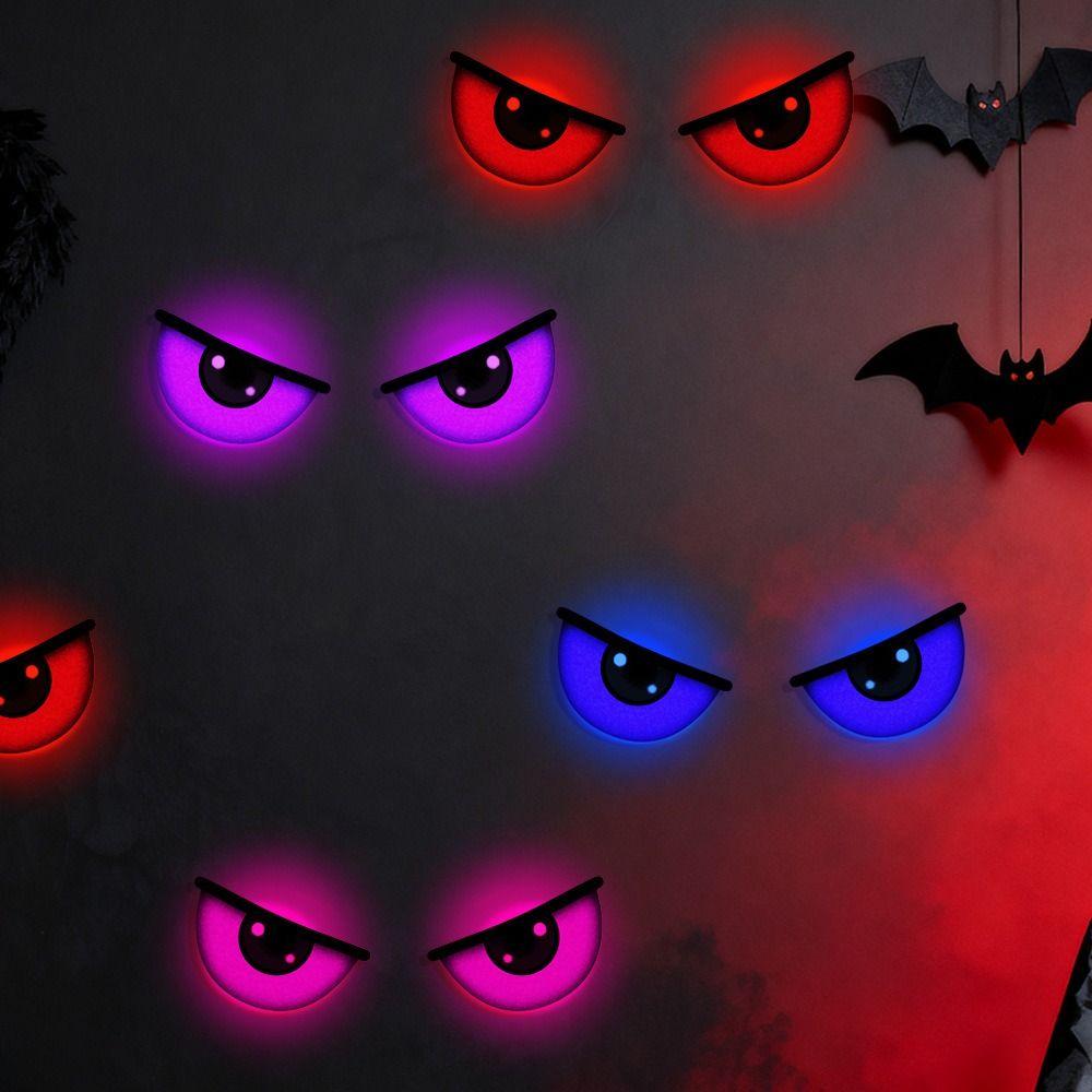 3D Design Halloween LED Night Light Glowing Effect 3D Wall Sticker Halloween Party