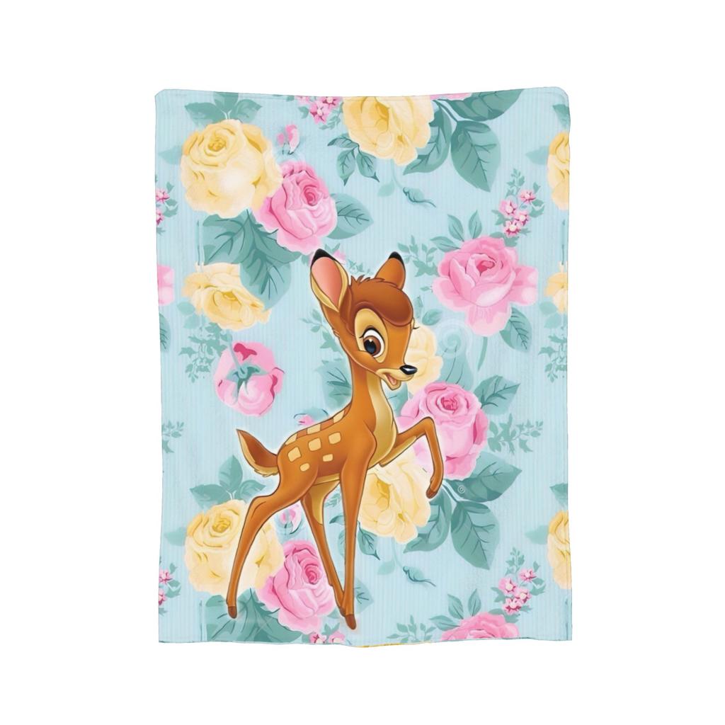 Schattige Bambi deken Cartoon Hert Flanellen Plaid Zomer Airconditioning Decoratie Zacht Warm Bedspreien,