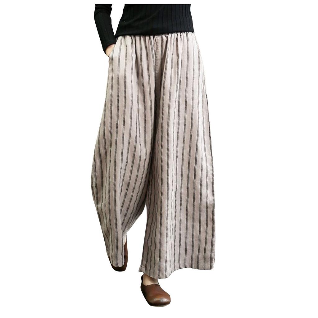 Women's Loose And Casual High-waisted Straight-leg Pants