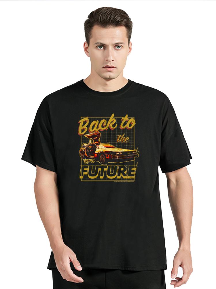 Back To The Future Vintage Car GRAPHIC T-Shirt Men Summer Cotton T Shirt Back To Future Clothing Oversized Tops Tees