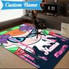 Custom Name Friendship Adventures OddParents Rug for Living Room, Game Rooms, Office, Bedroom, Floor Mat Playful Design, fan gifts Christmas decor