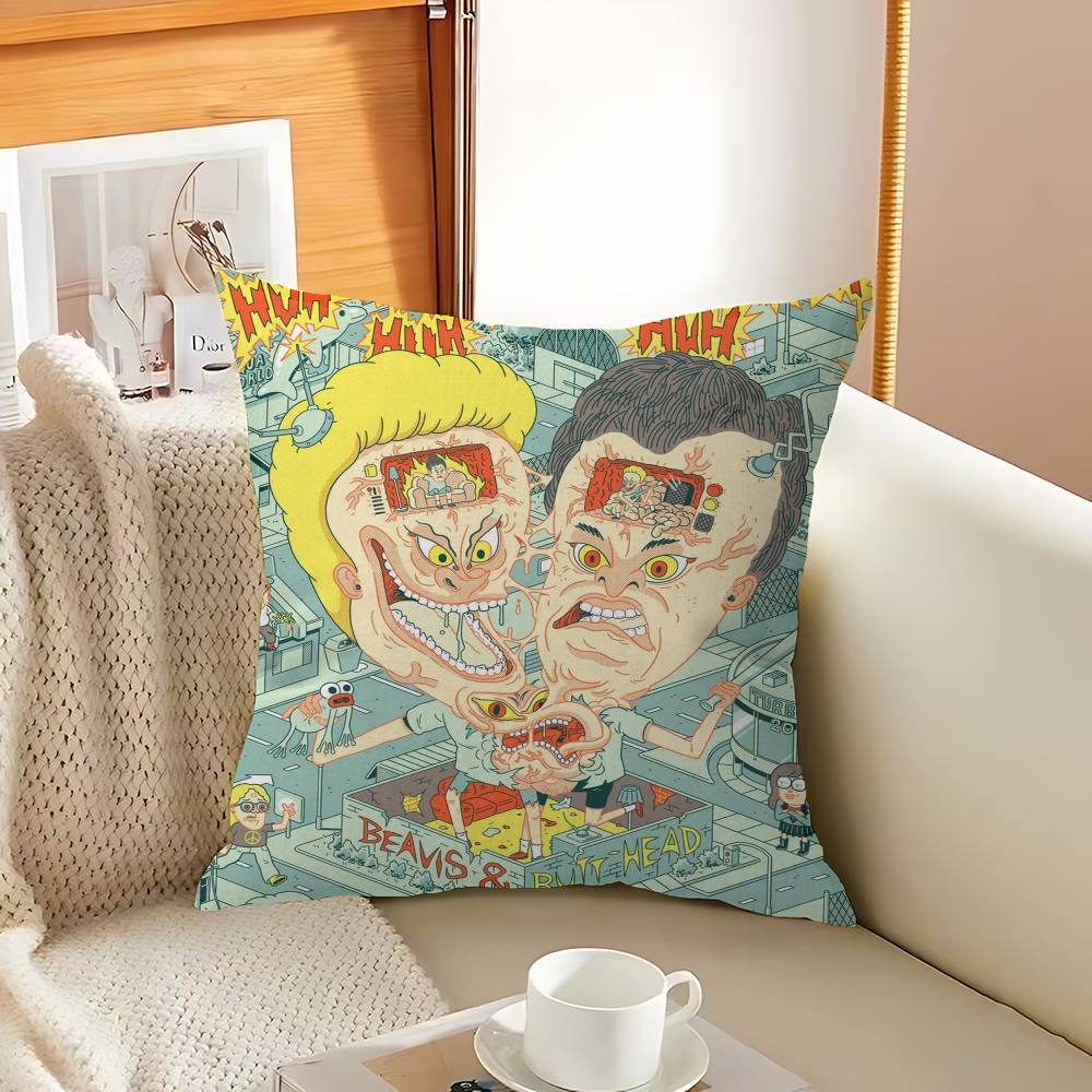 Anime B-Beavis A-And B-Butthead 45*45cm Cushion Cover Pillow Cover Decor Pillowcase Home Pillowcase for Couch Pillow