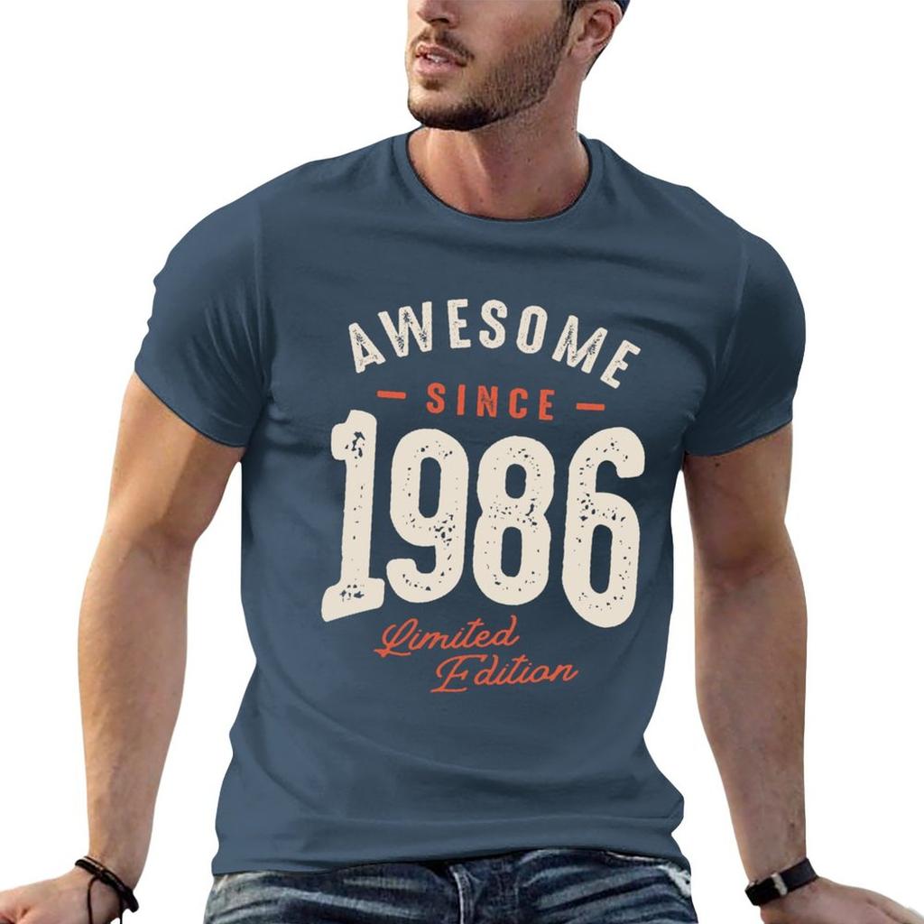 Neu Super Seit 1986 - 36. Geburtstag Retro Klassisches T-Shirt koreanische Mode neue Ausgabe T-Shirt übergroße T-Shirts für Männer