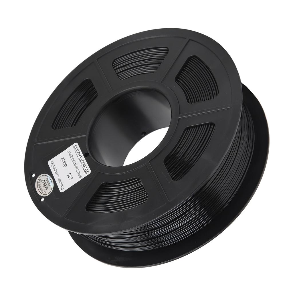 3D Printer Filament 1.75mm PLA Polymer Composites Filament Bundle Spool Printing Consumables Black