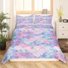 Mermaid Scale Pattern Three-Piece Quilt Cover 3D Digital Printing Bedding Set Bed Cover