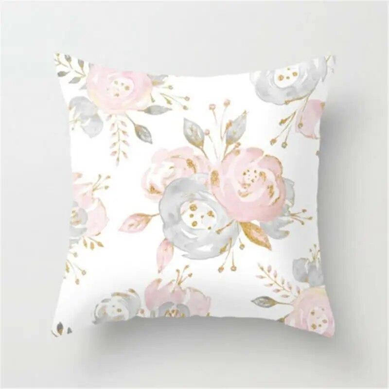Classic Floral Unique Pillowcase Sofa Bed Home Decor Throw Cotton Car Chair Beautiful Linen Delicate