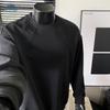 Dingfengbaoluo American Style Crewneck Sweatshirt Men Autumn Patchwork Deconstructed Solid Color Loose Casual Long Sleeve