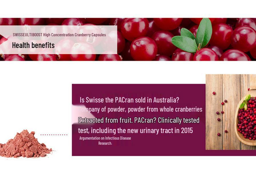 Swisspure Cranberry Probiotic Capsules - 30 Count for Women's Urinary Health
