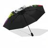 1pc Joker Laughing Automatic Open, Windproof, Compact Travel Umbrella, Gift for Birthday, Christmas, Business 93056