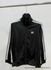 Chaqueta Deportiva con Cremallera Bordada de Mariposas, Cuello Alto Retro Trendy FOG para Hombres y Mujeres