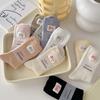 5 Pairs of Female Spring and Autumn Fashion New Vertical Thin Tube Stack Socks