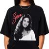 2026 Summer New Style Selena Quatiniara Retro Pattern T-Shirt Comfortable, Casual Women's Men's Round-neck Printed Tee