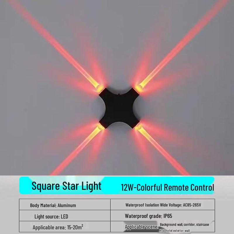 Cross-border LED Wall Light for Indoor/Outdoor Use: Starlight Design for Villas, Hotels, Corridors, Balconies, and Gardens